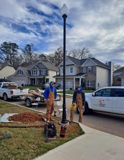 Knoxville electricians after a street light install